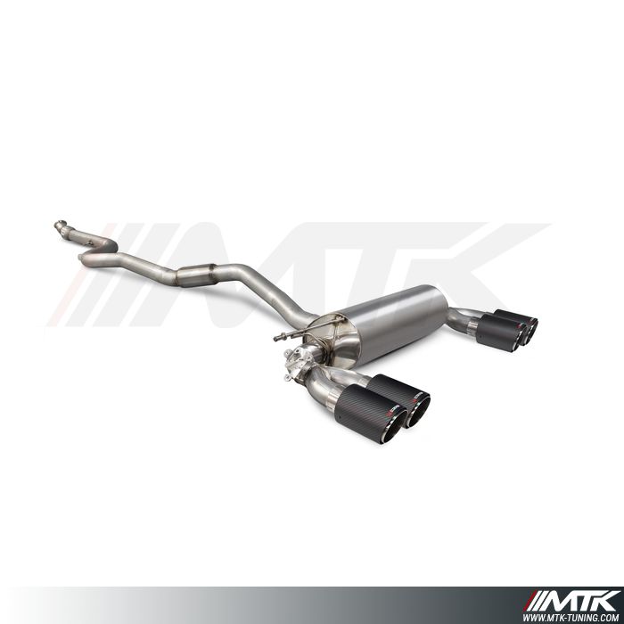 Catback Scorpion avec tube intermediaire et emplacement pour les valves BMW M2 F87 sans FAP